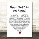 Eurythmics There Must Be An Angel White Heart Song Lyric Print