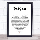 Alice Cooper Poison Heart Song Lyric Print