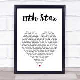 Fish 13th Star White Heart Song Lyric Print