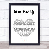 Five Finger Death Punch Gone Away White Heart Song Lyric Print