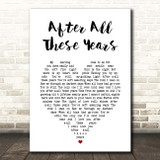 Foster & Allen After All These Years White Heart Song Lyric Print