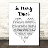 Gadjo So Many Times White Heart Song Lyric Print
