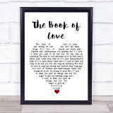 Gavin James The Book of Love White Heart Song Lyric Print