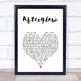Genesis Afterglow White Heart Song Lyric Print
