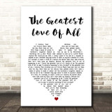 George Benson The Greatest Love Of All White Heart Song Lyric Print