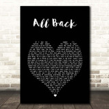 Chris Brown All Back Black Heart Song Lyric Print
