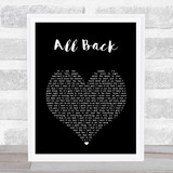 Chris Brown All Back Black Heart Song Lyric Print