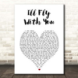 Gigi D'Agostino I'll Fly With You White Heart Song Lyric Print
