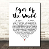 Grateful Dead Eyes Of The World White Heart Song Lyric Print