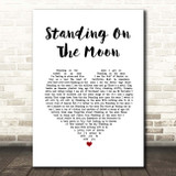 Grateful Dead Standing On The Moon White Heart Song Lyric Print