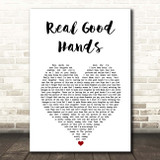 Gregory Porter Real Good Hands White Heart Song Lyric Print