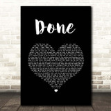 Chris Janson Done Black Heart Song Lyric Print