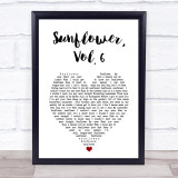 Harry Styles Sunflower, Vol. 6 White Heart Song Lyric Print