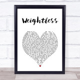 All Time Low Weightless White Heart Song Lyric Print