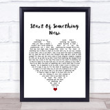 High School Musical Cast Start Of Something New White Heart Song Lyric Print
