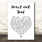 Hoagy Carmichael Heart and Soul White Heart Song Lyric Print