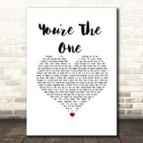Hoobastank You're The One White Heart Song Lyric Print