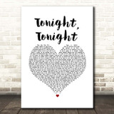 Hot Chelle Rae Tonight, Tonight White Heart Song Lyric Print