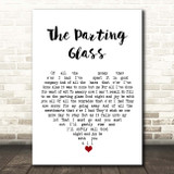 Hozier The Parting Glass White Heart Song Lyric Print