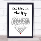 Ian Van Dahl Castles in the Sky White Heart Song Lyric Print