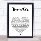 Imagine Dragons Thunder White Heart Song Lyric Print