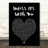 Christina Aguilera Unless It's With You Black Heart Song Lyric Print