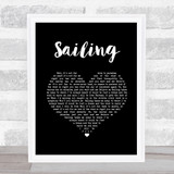 Christopher Cross Sailing Black Heart Song Lyric Print