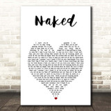 Jake Scott Naked White Heart Song Lyric Print