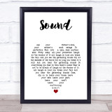 James Sound White Heart Song Lyric Print