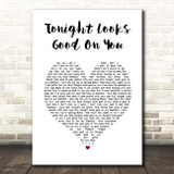 Jason Aldean Tonight Looks Good On You White Heart Song Lyric Print