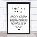 Jason Donovan Sealed With A Kiss White Heart Song Lyric Print