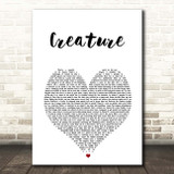 Jelly Roll Creature White Heart Song Lyric Print