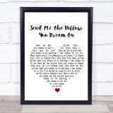 Johnny Tillotson Send Me the Pillow You Dream On White Heart Song Lyric Print