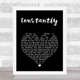 Cliff Richard Constantly Black Heart Song Lyric Print