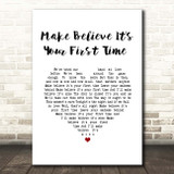 Karen Carpenter Make Believe It's Your First Time White Heart Song Lyric Print