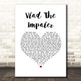 Kasabian Vlad The Impaler White Heart Song Lyric Print