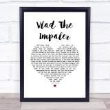 Kasabian Vlad The Impaler White Heart Song Lyric Print