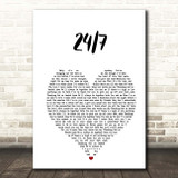 Kevon Edmonds 247 White Heart Song Lyric Print