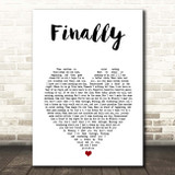 Kings of Tomorrow Finally White Heart Song Lyric Print