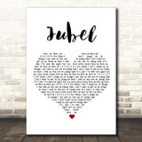 Klingande Jubel White Heart Song Lyric Print