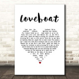 Kylie Minogue Loveboat White Heart Song Lyric Print