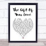 LeAnn Rimes The Gift Of Your Love White Heart Song Lyric Print