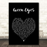 Coldplay Green Eyes Black Heart Song Lyric Print