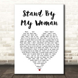 Lenny Kravitz Stand By My Woman White Heart Song Lyric Print