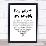 Liam Gallagher For What It's Worth White Heart Song Lyric Print