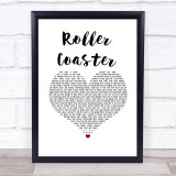 Luke Bryan Roller Coaster White Heart Song Lyric Print
