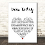 Luke Combs Dear Today White Heart Song Lyric Print