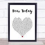 Luke Combs Dear Today White Heart Song Lyric Print