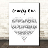 Luke Combs Lonely One White Heart Song Lyric Print
