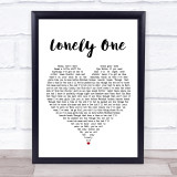 Luke Combs Lonely One White Heart Song Lyric Print